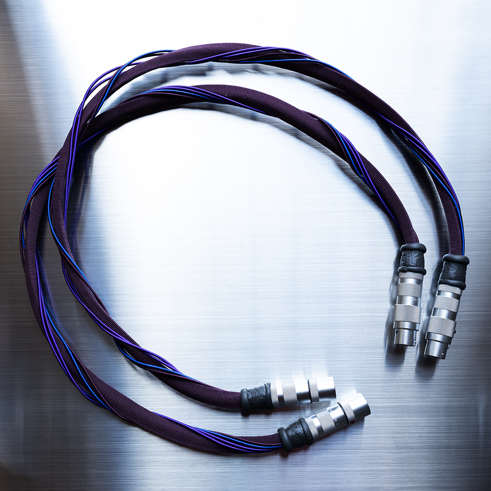 Detail of Somatids XLR interconnect: cable construction and connectors
